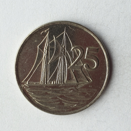 Монета двадцать пять центов, Каймановы острова, 1996г.